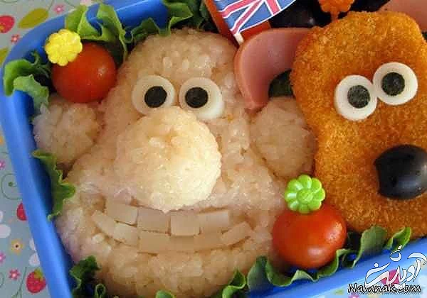 تزیین غذا تزیین غذای کودک تزیین غذای کودک